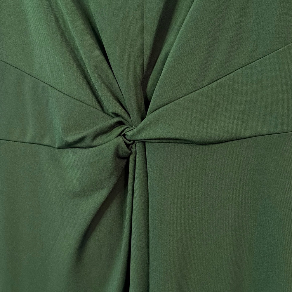 Ann Taylor XS Petite Green Sleeveless Knot Front Classic Cocktail Party Dress - Picture 3 of 5